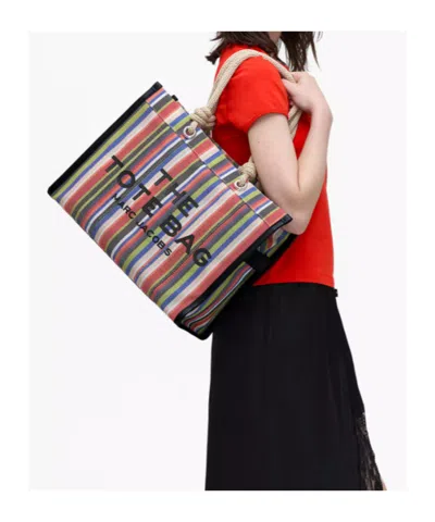 Marc Jacobs The Large Stripe Mesh Rope Tote Bag In Multi