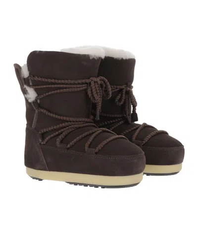 Moon Boot Evx Shearling Boots In Brown