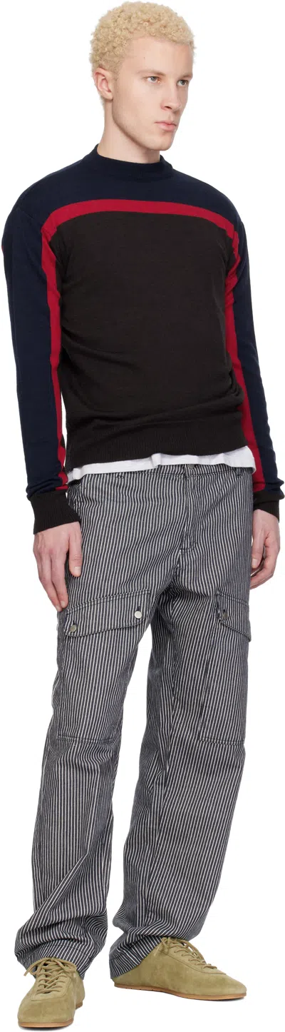 Gimaguas Brixton Stripe-pattern Cargo Pants In Gray