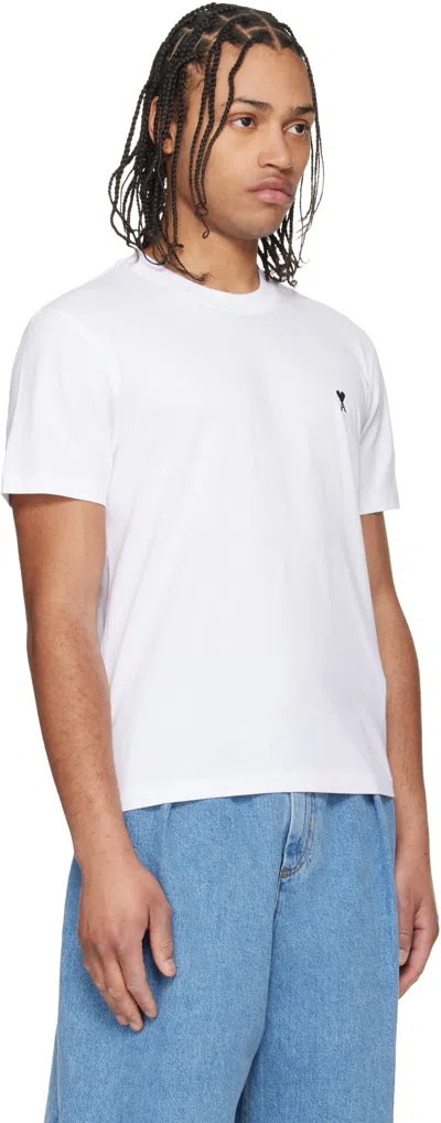 Ami Alexandre Mattiussi Ami Ami De Coeur Crewneck T-shirt In White