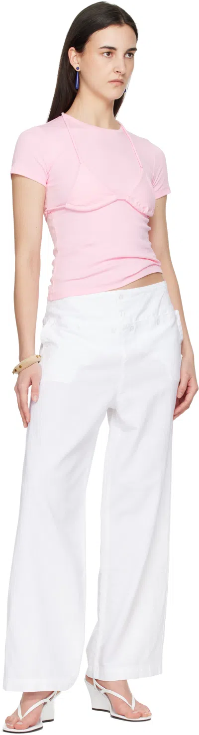 Gimaguas Anna Button Trousers In White