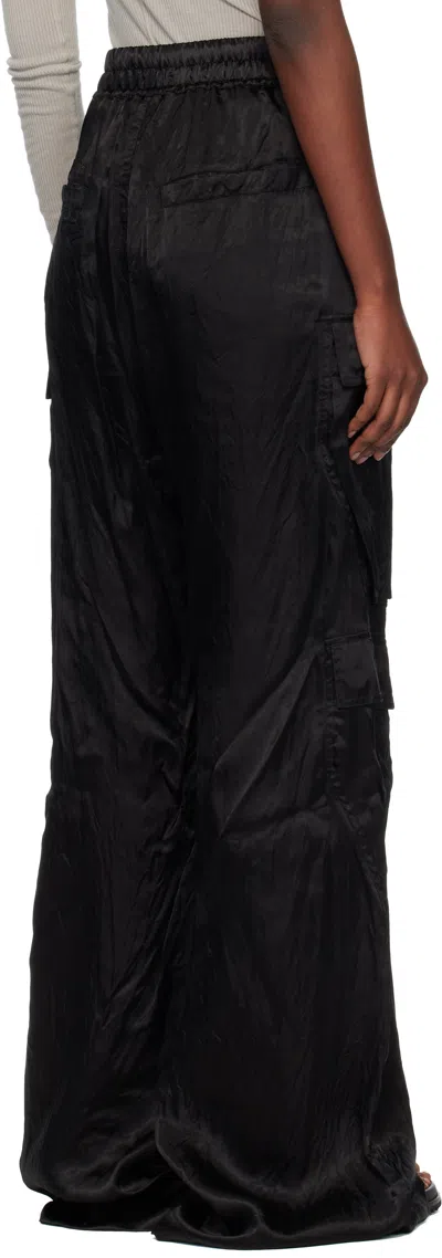Rick Owens Black Temple Cargobelas Cargo Pants In Black