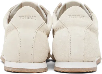 Totême Flex Suede Sneakers Stone In Multi