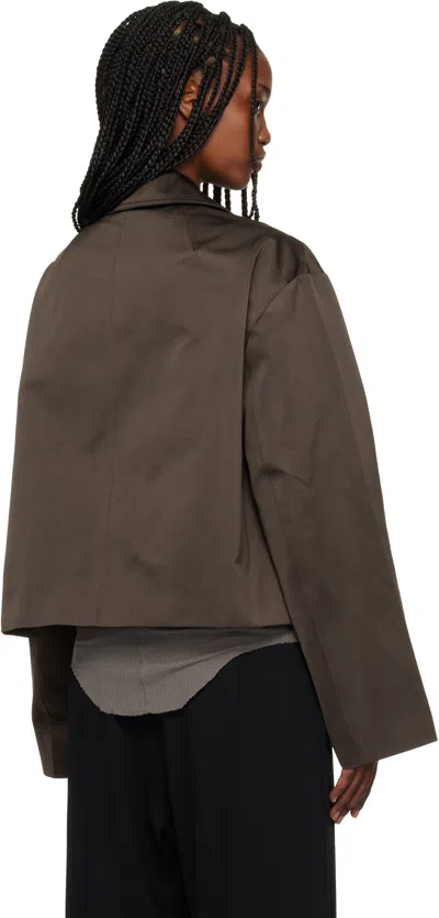 Rick Owens Gray Temple Heizer Mac Jacket In Multi