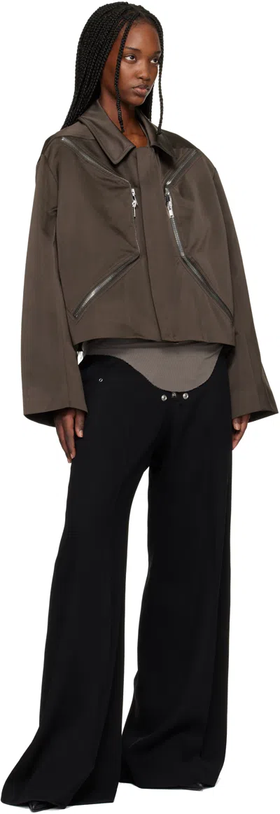 Rick Owens Gray Temple Heizer Mac Jacket In Multi