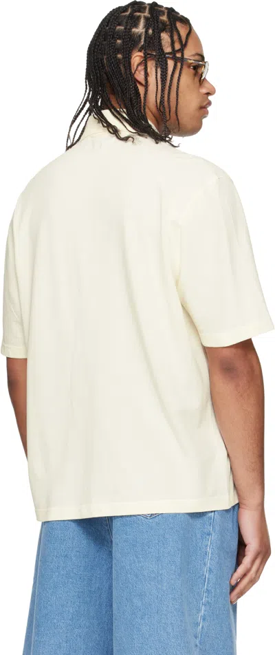 Ami Alexandre Mattiussi White Polo Shirt With Adc Patch Logo In Cotton Uomo In Neutral