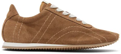 Totême Flex Suede Sneakers Copper In Brown