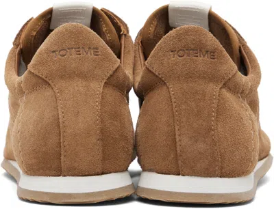Totême Flex Suede Sneakers Copper In Brown