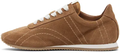 Totême Flex Suede Sneakers Copper In Brown