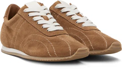 Totême Flex Suede Sneakers Copper In Brown