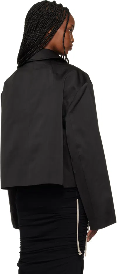 Rick Owens Black Temple Heizer Mac Jacket In Black