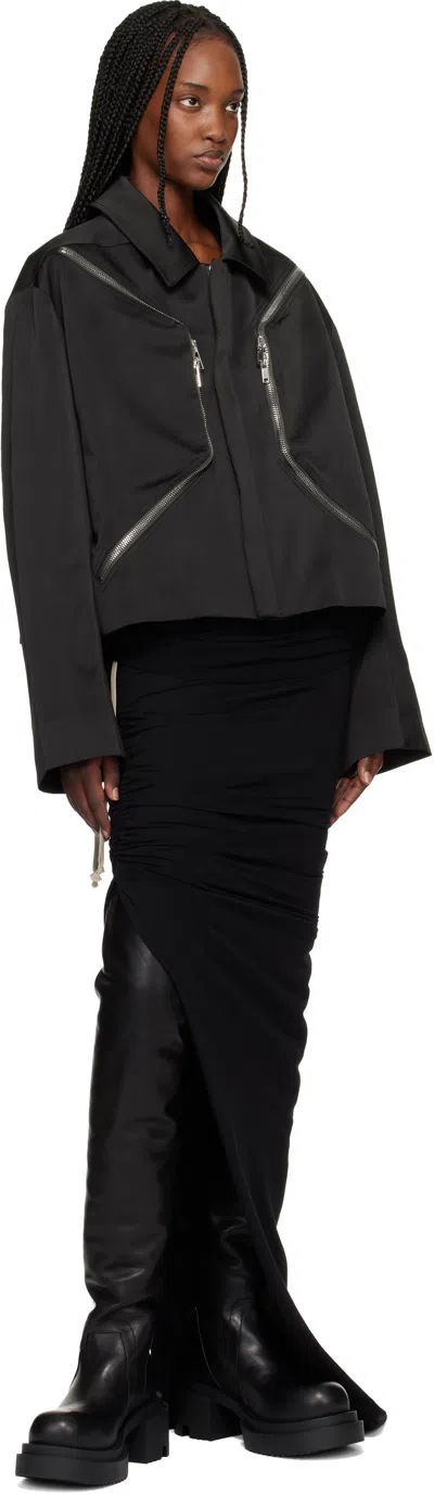 Rick Owens Black Temple Heizer Mac Jacket In Black
