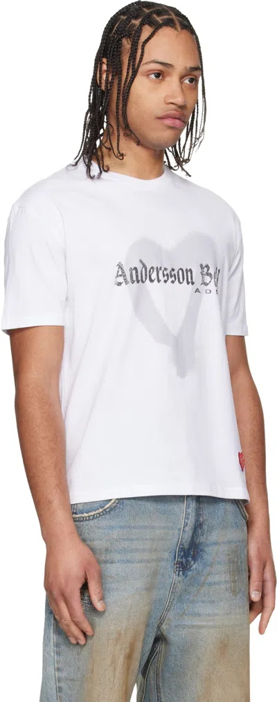 Andersson Bell White Essential Heart T-shirt In White