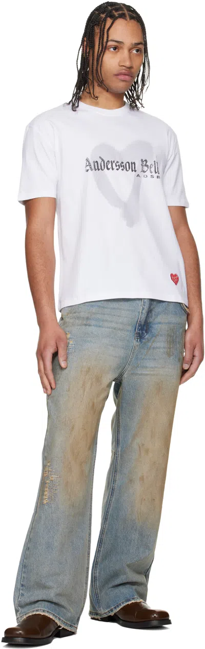 Andersson Bell White Essential Heart T-shirt In White