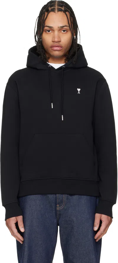 Ami Alexandre Mattiussi Ami Paris Heartfelt Pullover Hoodie For Men In Black