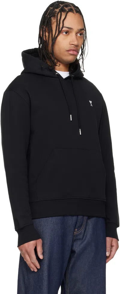 Ami Alexandre Mattiussi Ami Paris Heartfelt Pullover Hoodie For Men In Black