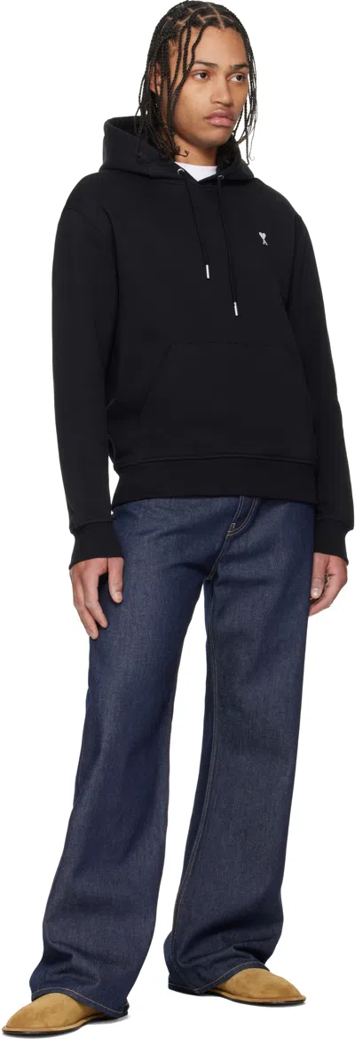 Ami Alexandre Mattiussi Ami Paris Heartfelt Pullover Hoodie For Men In Black