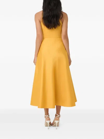 Toccin Chelsea Sleeveless Tie-front Midi Shirtdress In Yellow
