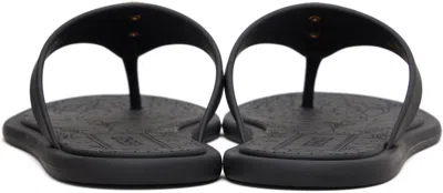 Versace Baroque-engraved Sole Sandals With Medusa Hardware In Black