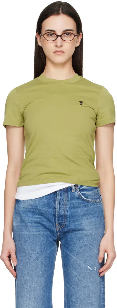 Ami Alexandre Mattiussi Cotton T-shirt In Green