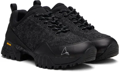 Roa Sneaker Pull Tab Rubber Sole Design In Black