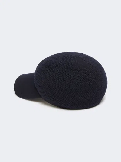 Weekend Max Mara Wool Baseball Hat - Midnightblue In Blue