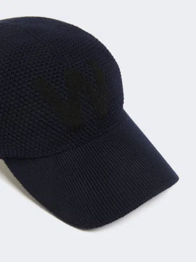 Weekend Max Mara Wool Baseball Hat - Midnightblue In Blue