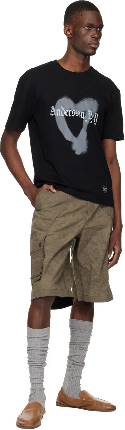 Andersson Bell Black Essential Heart T-shirt In Black