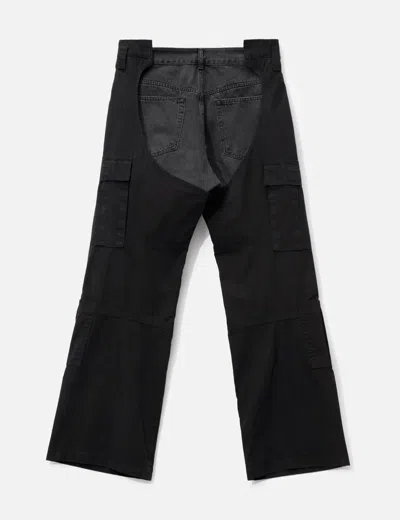 Protocol Index Biker Cargo Denim Pants In Black