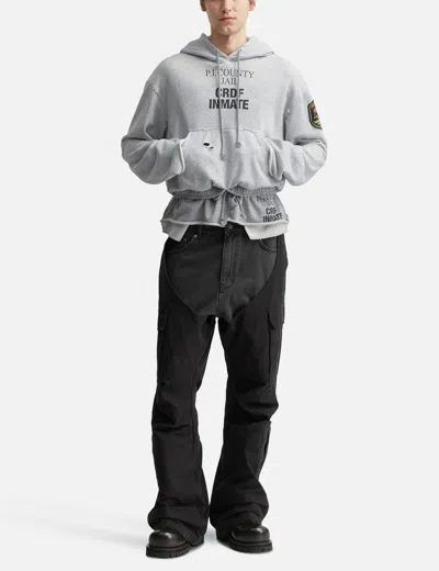 Protocol Index Biker Cargo Denim Pants In Black