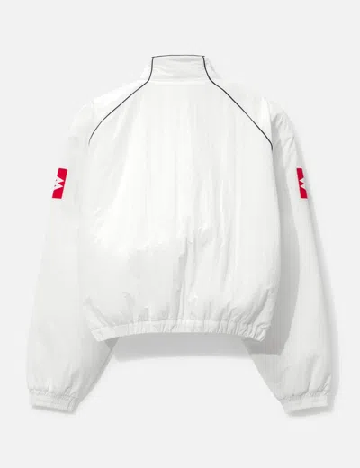 Protocol Index Exaggerated Shoulder Track Jacket In White