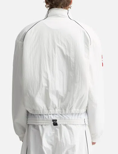 Protocol Index Exaggerated Shoulder Track Jacket In White