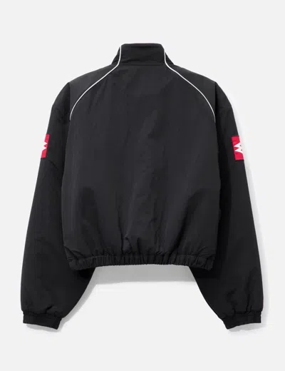 Protocol Index Exaggerated Shoulder Track Jacket In Black