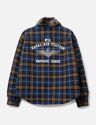 Protocol Index Fur Flannel Shirts Jacket In Multi