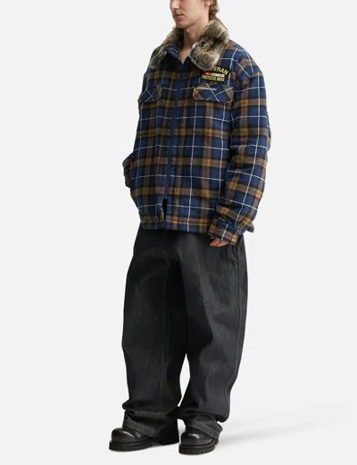 Protocol Index Fur Flannel Shirts Jacket In Multi