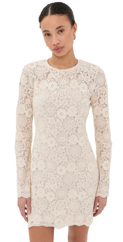Veronica Beard Teresia Floral Lace A-line Minidress In Neutral