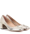 CHLOÉ Lauren metallic leather pumps