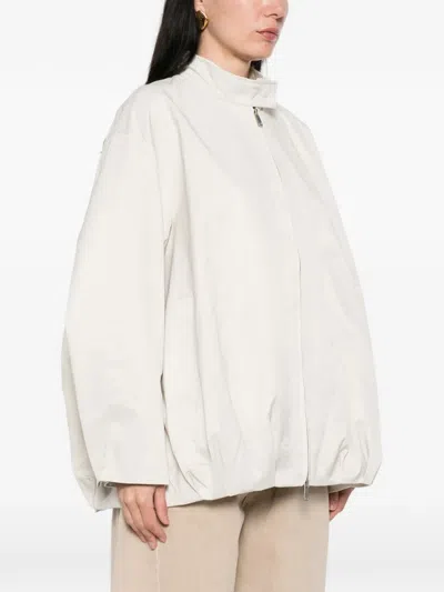 La Piscine Zip Bomber Jacket In White