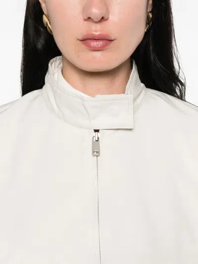La Piscine Zip Bomber Jacket In White