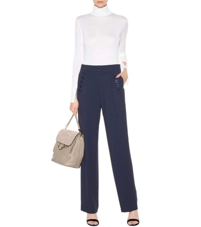 Shop Chloé Straight Trousers In Blue
