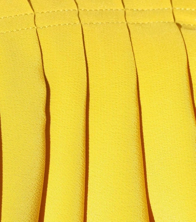 Shop Rick Owens Draped Silk-blend Top In Yellow