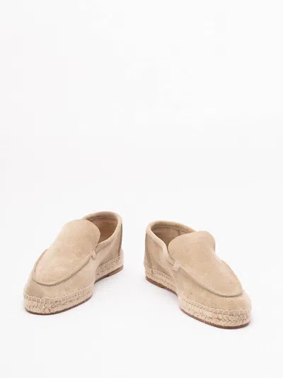 Castaã±er Leather Espadrilles In Neutral