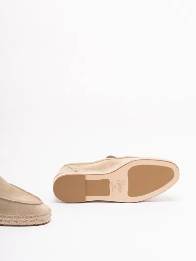 Castaã±er Leather Espadrilles In Neutral