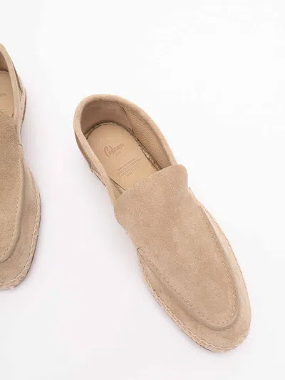 Castaã±er Leather Espadrilles In Neutral