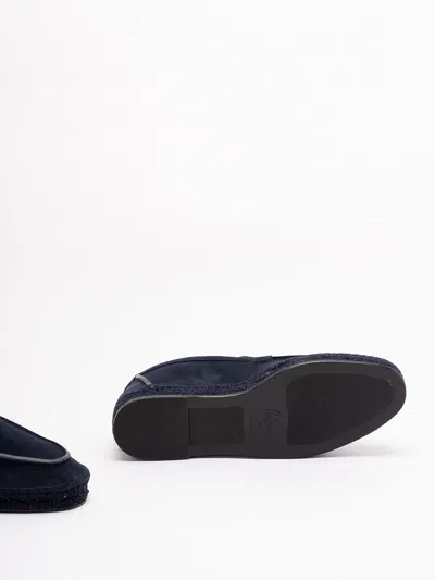 Castaã±er Leather Espadrilles In Blue