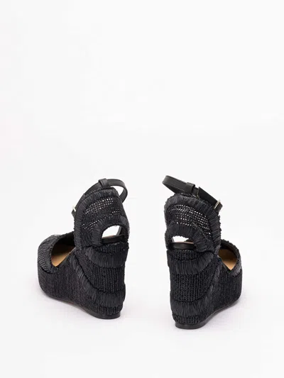 Castaã±er Charmie Ankle-strap Platform Espadrilles In Black