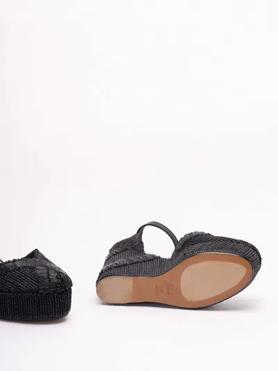 Castaã±er Charmie Ankle-strap Platform Espadrilles In Black