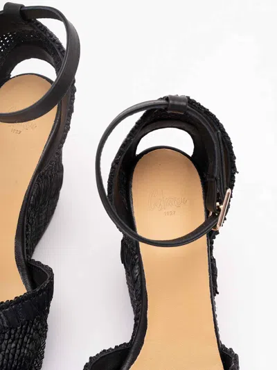 Castaã±er Charmie Ankle-strap Platform Espadrilles In Black