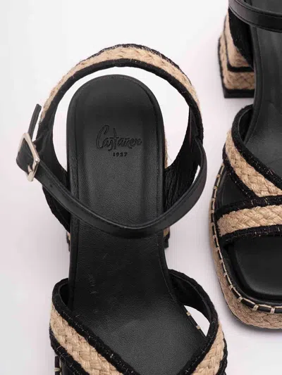 Castaã±er Vanish Crossover-strap Sandals In Black