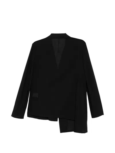 Y's Button Tailored Blazer In Black
